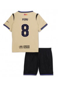 Barcelona Pedri Gonzalez #8 Babyklær Borte Fotballdrakt til barn 2025-26 Korte ermer (+ Korte bukser)